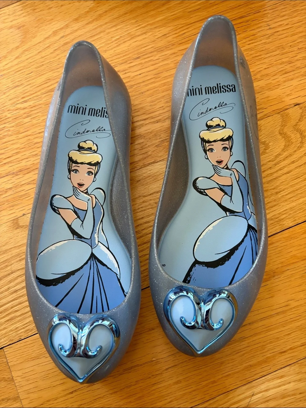 Mini Melissa - Disney Cinderella Light Blue Ballet Flats